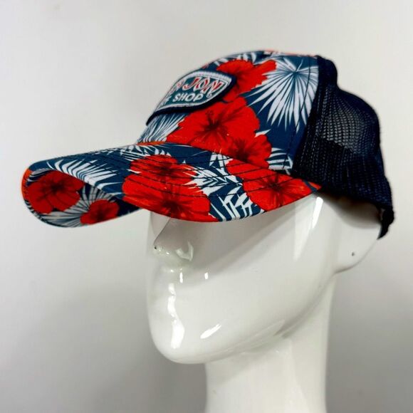 Ron Jon Surf Shop Red Hibiscus Tropical Floral Unisex Mesh SnapBack Cap - Picture 3 of 12